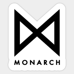 legacy of monster monarch black and white logo Sticker